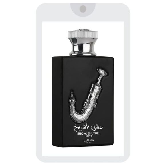 Lattafa Pride Ishq Al Shuyukh Sliver EDP Mini Spray for Unisex 0.68oz/20ml - New - Picture 1 of 1